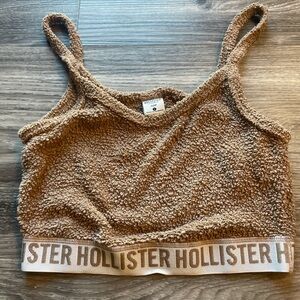 Hollister Tan Fuzzy Sleepwear Top. Sz. SMALL